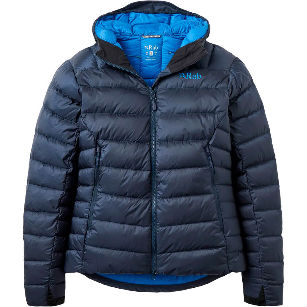 Rab chaqueta outdoor mujer Electron Pro Hoody Wmns AZUL vista frontal