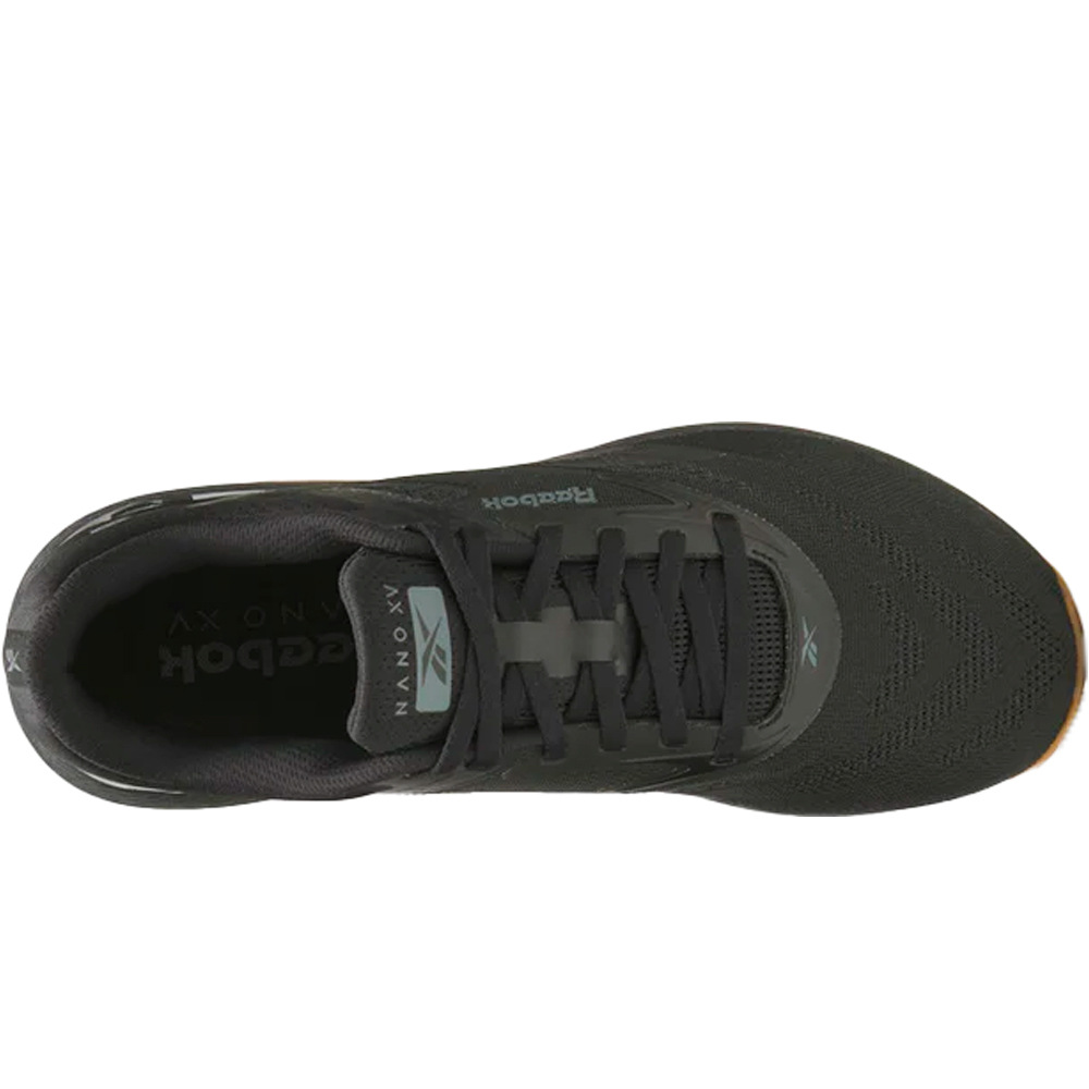 Reebok zapatilla cross training hombre NANO X5 NEGRO vista superior