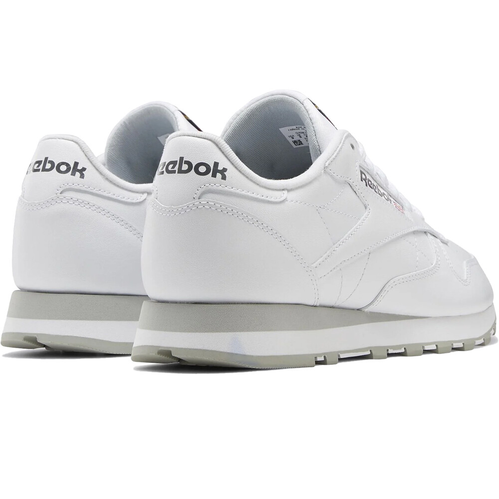 Reebok zapatilla moda hombre Classic Leather BLANCO vista trasera