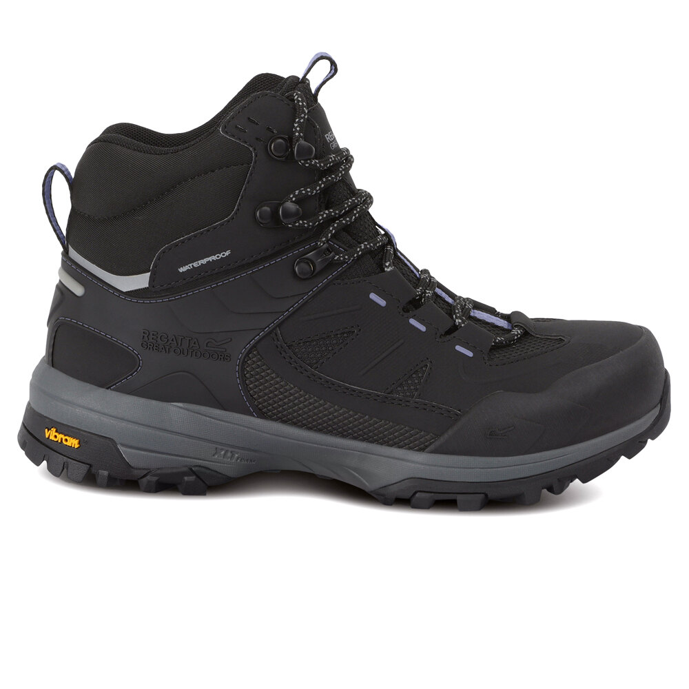Regatta bota trekking mujer REGEN NEGRO lateral exterior