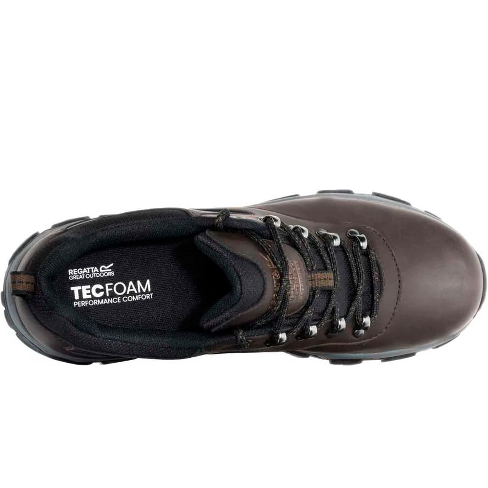 Regatta zapatilla trekking hombre HOLCOMBE CLSS LOW MARRON vista trasera