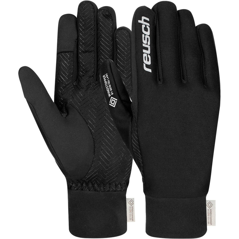 Reusch guante moda hombre KARAYEL WINDSTOPPER TOUCH-TEC NEGRO vista frontal