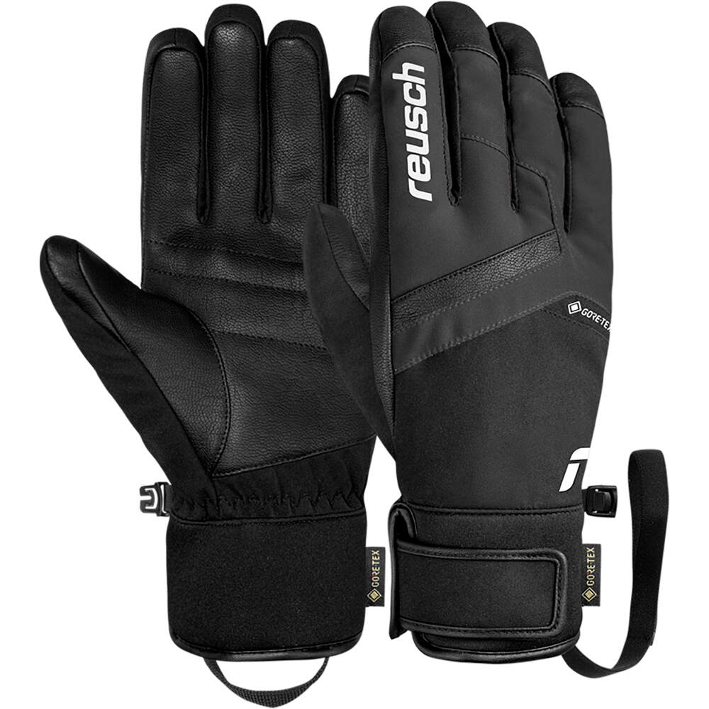 Reusch guantes esquí hombre BOOSTER GORE-TEX NEGRO vista frontal