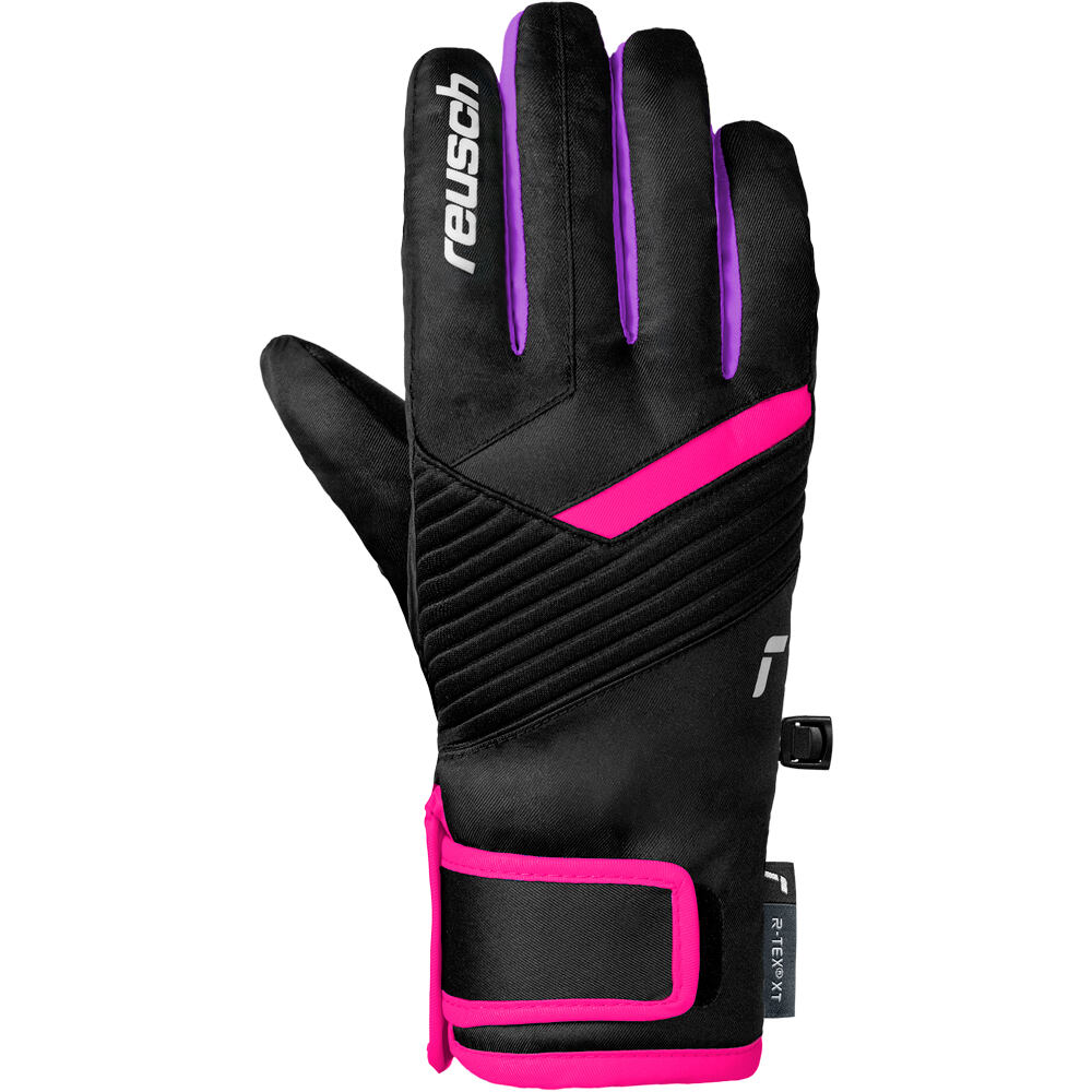 Reusch guantes esquí infantiles DAN R-TEX XT JUNIOR NEGRO vista trasera