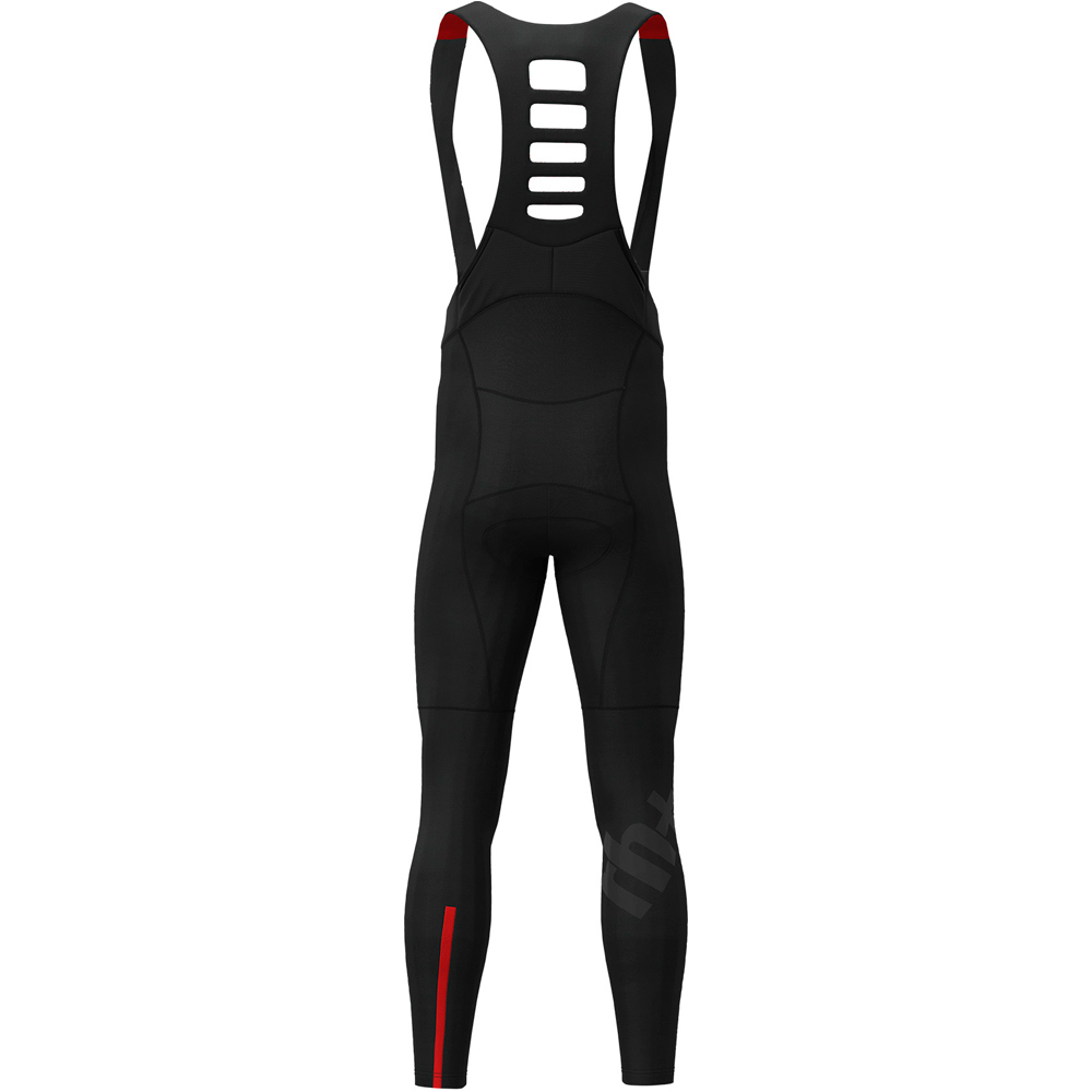 Rh+ culotte largo hombre Kjora Bibtight NEGRO vista trasera