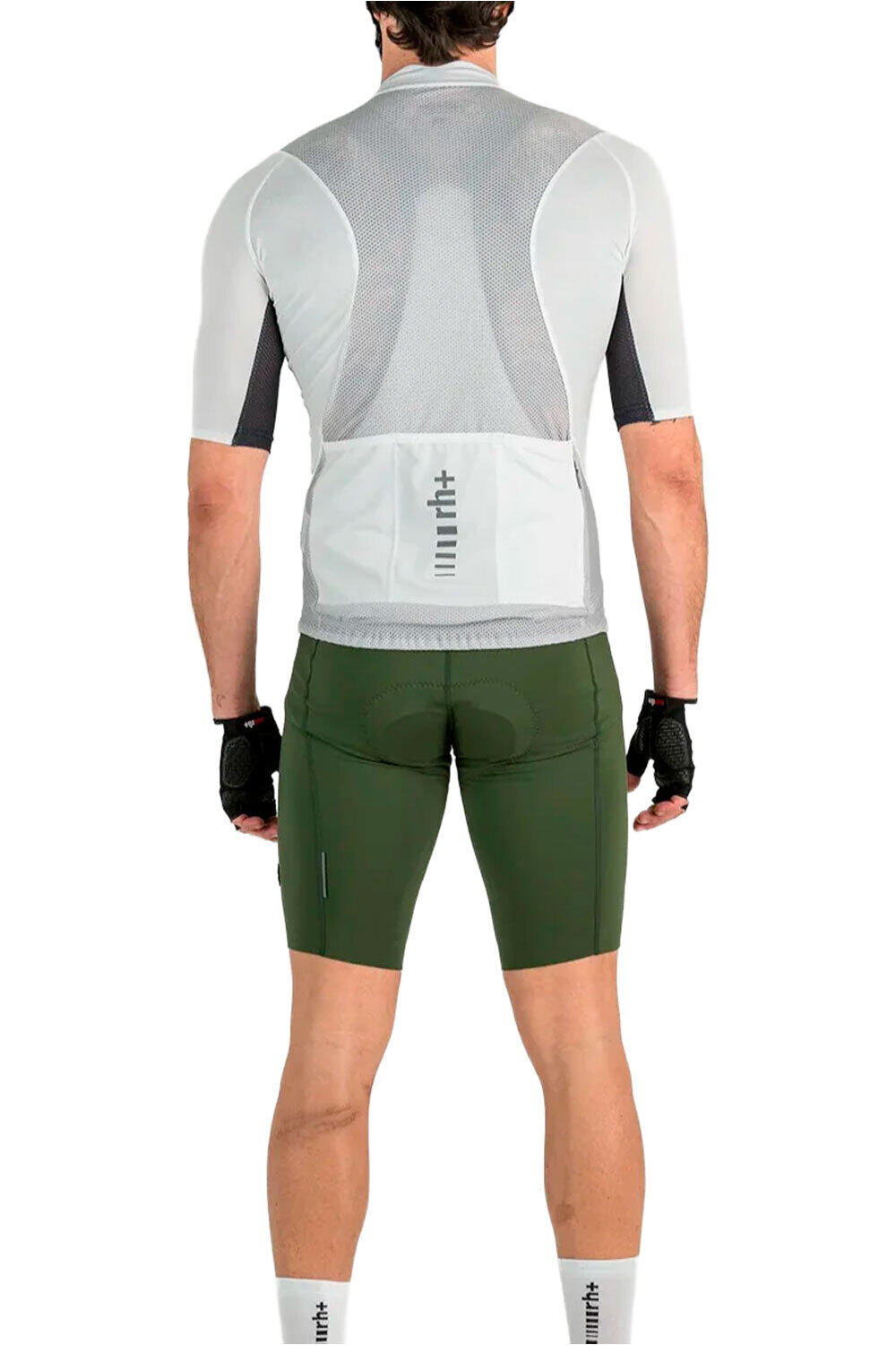 Rh+ maillot manga corta hombre GRINTA BLANCO vista trasera