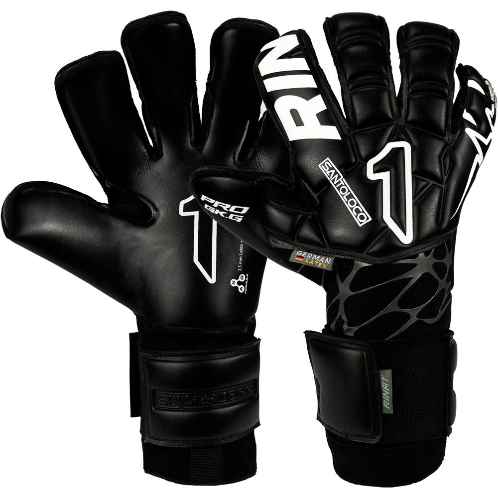 Rinat guantes portero infantil SANTOLOCO PRO NEGRO vista frontal