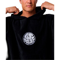 Rip Curl albornoz natación LOGO HOODED TOWEL NEGRO 04
