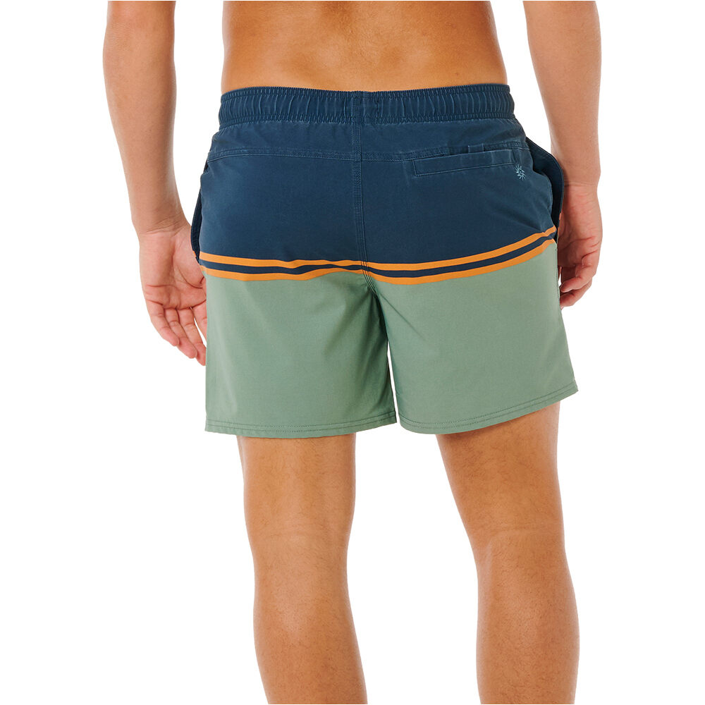 Rip Curl bañador playa hombre COMBINE VOLLEY AZUL vista trasera