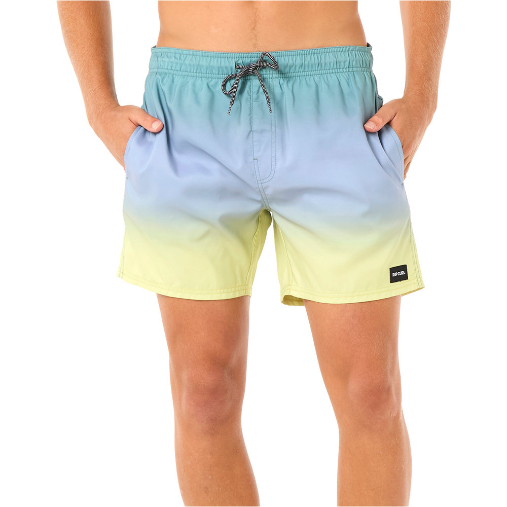 Rip Curl bañador playa hombre LAZE FADE VERDE vista frontal