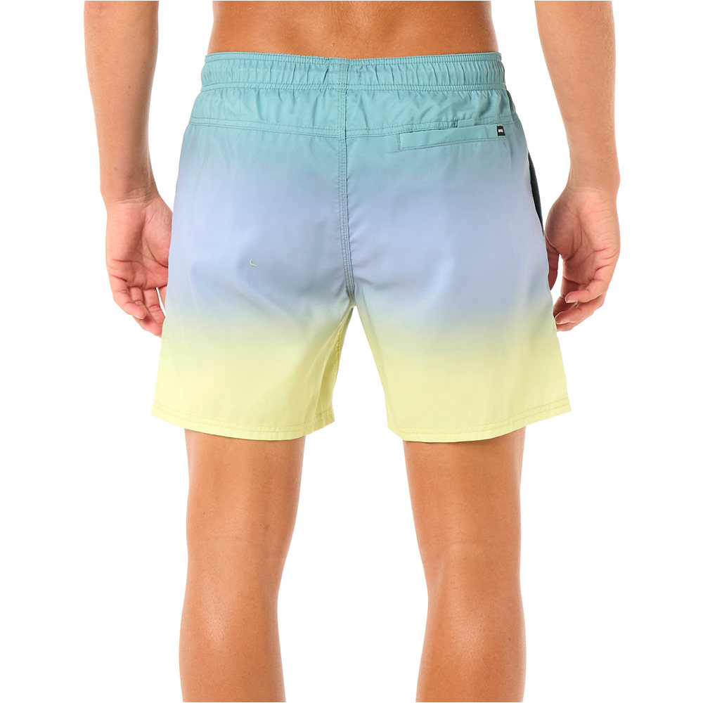 Rip Curl bañador playa hombre LAZE FADE VERDE vista trasera