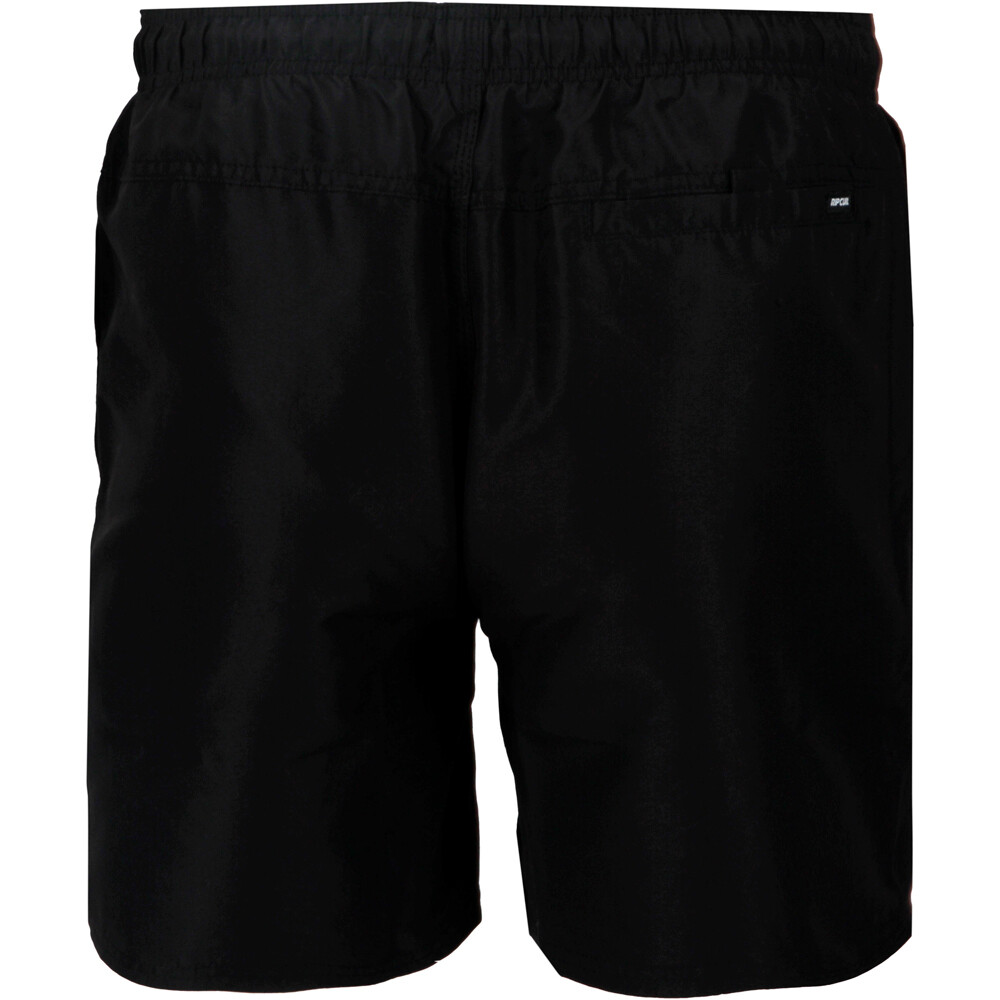 Rip Curl bañador playa hombre SOLID VOLLEY NEGRO vista trasera