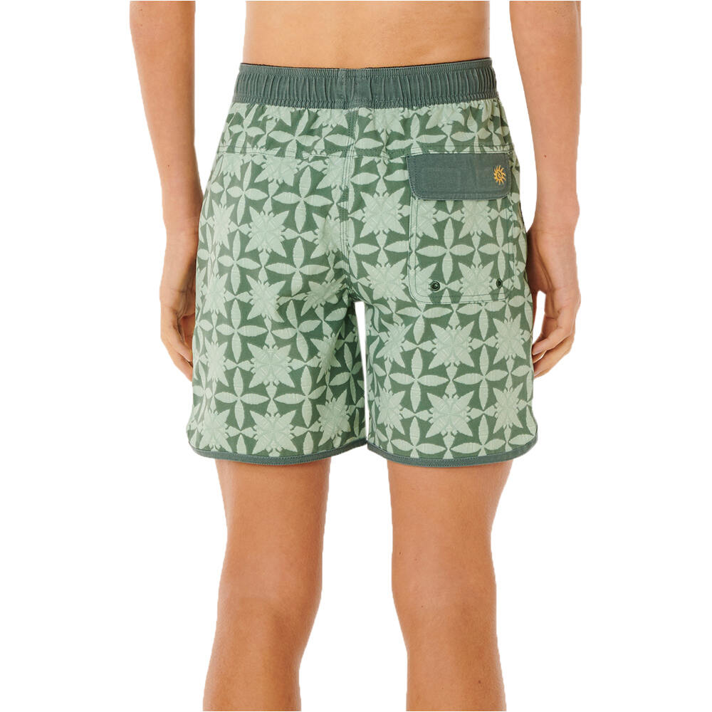 Rip Curl bañador playa niño PACIFIC RINSE GEM VOLLEY VERDE vista trasera