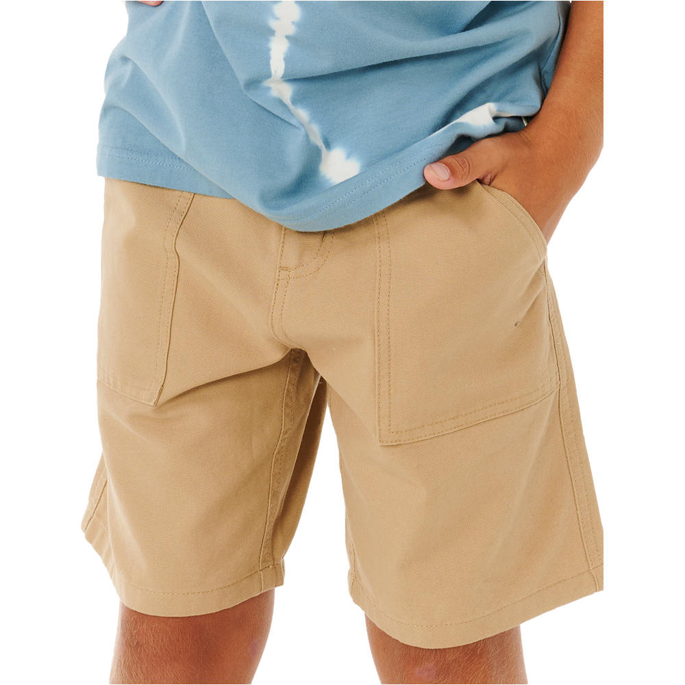 Rip Curl bermuda niño HYPED CANVAS SHORT-BOY VERDE vista detalle