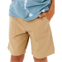 Rip Curl bermuda niño HYPED CANVAS SHORT-BOY VERDE vista detalle