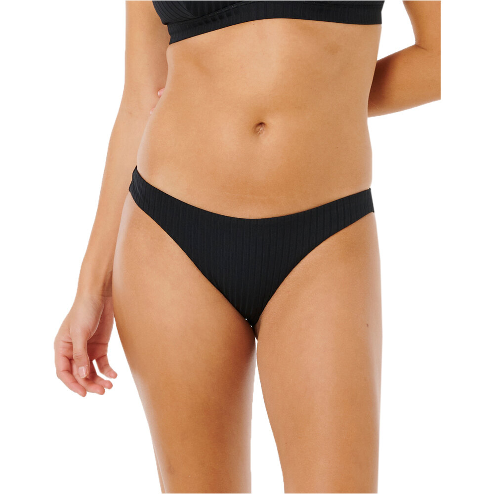 Rip Curl braga bikini PREMIUM SURF GOOD NEGRO vista frontal
