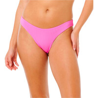 Rip Curl braga bikini PREMIUM SURF HI LEG SKIMPY ROSA vista frontal