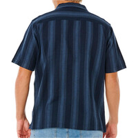 Rip Curl camisa manga corta hombre CLASSIC SURF WEAVER AZUL vista trasera
