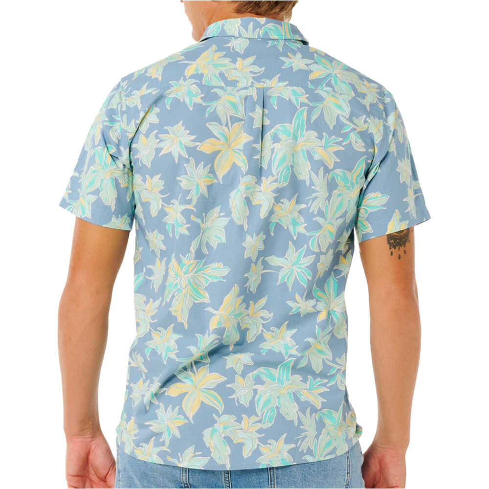 Rip Curl camisa manga corta hombre SESSIONS AZUL vista trasera