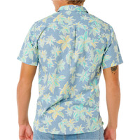 Rip Curl camisa manga corta hombre SESSIONS AZUL vista trasera