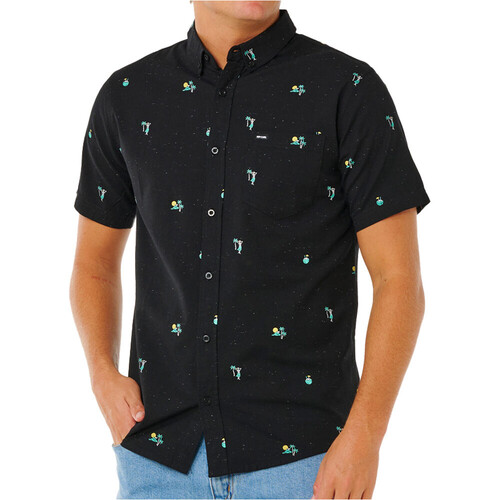 Rip Curl camisa manga corta hombre SKELLY BREACH NEGRO