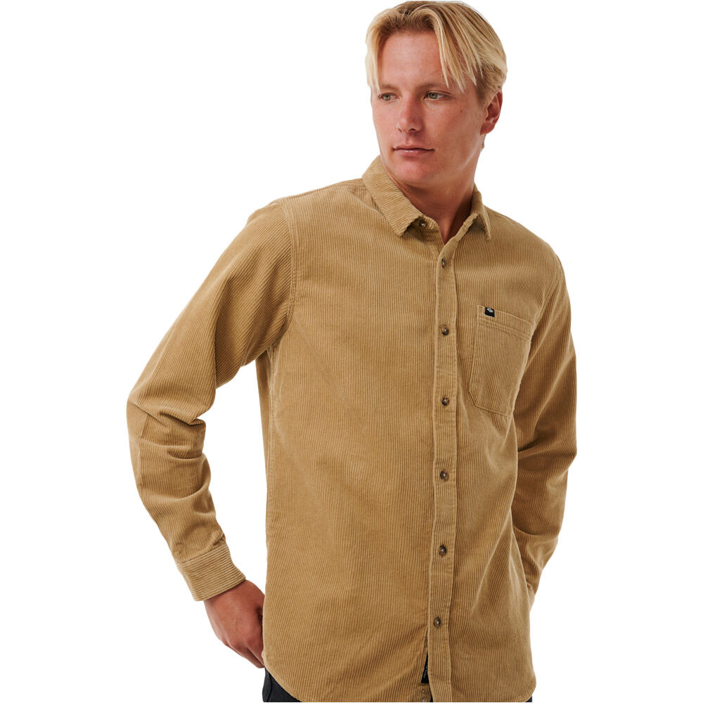 Rip Curl camisa manga larga hombre CLASSIC SURF VERDE vista detalle