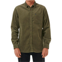 Rip Curl camisa manga larga hombre CLASSIC SURF VERDE vista frontal