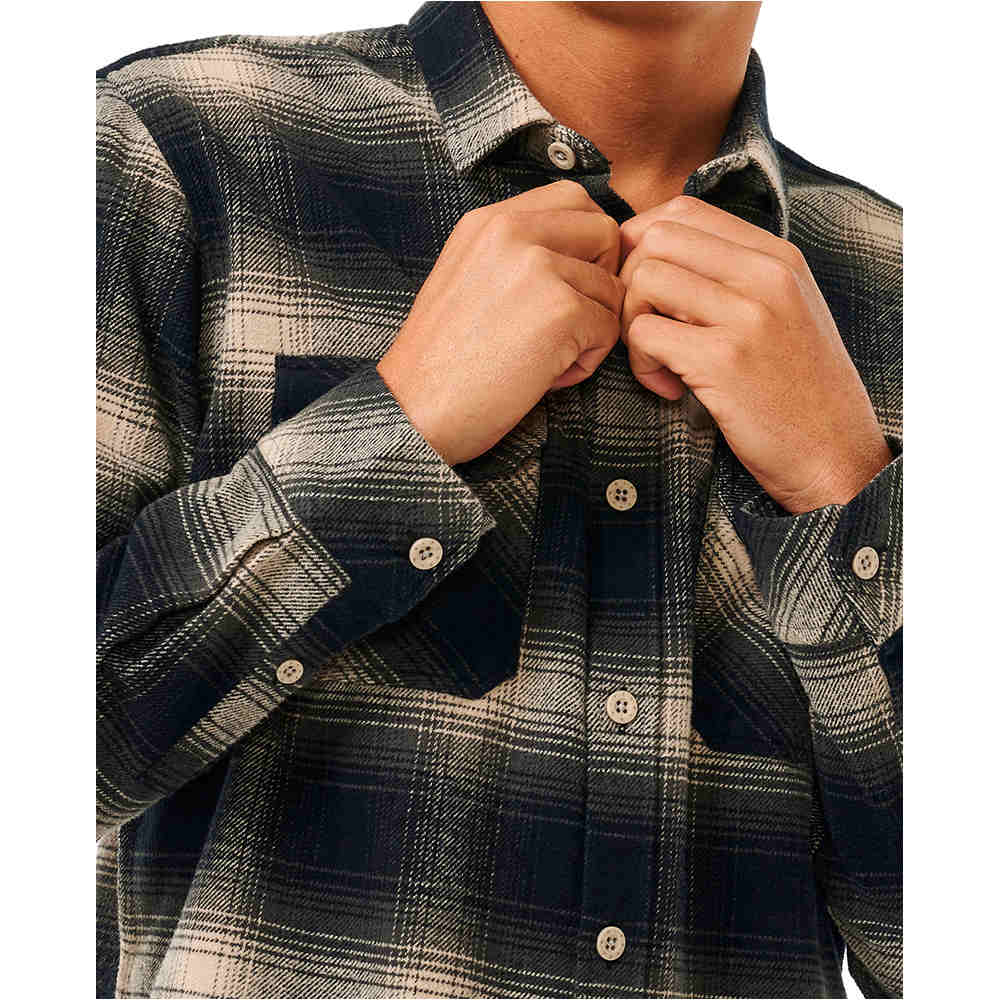 Rip Curl camisa manga larga hombre COUNT FLANNEL NEGRO 03