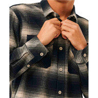 Rip Curl camisa manga larga hombre COUNT FLANNEL NEGRO 03