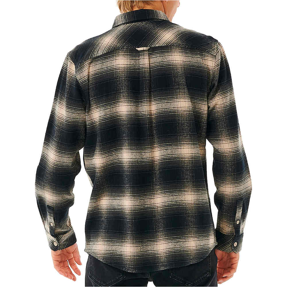 Rip Curl camisa manga larga hombre COUNT FLANNEL NEGRO vista detalle