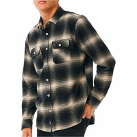 Rip Curl camisa manga larga hombre COUNT FLANNEL NEGRO vista trasera