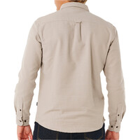 Rip Curl camisa manga larga hombre PREMIUM SURF GRIS vista trasera