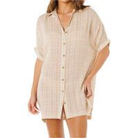 Rip Curl camisa manga larga mujer PARADISE CHECK NEGRO vista frontal