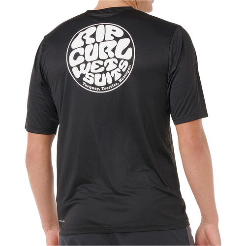 Rip Curl camiseta manga corta hombre ICONS OF SURFLITE UPF NEGRO