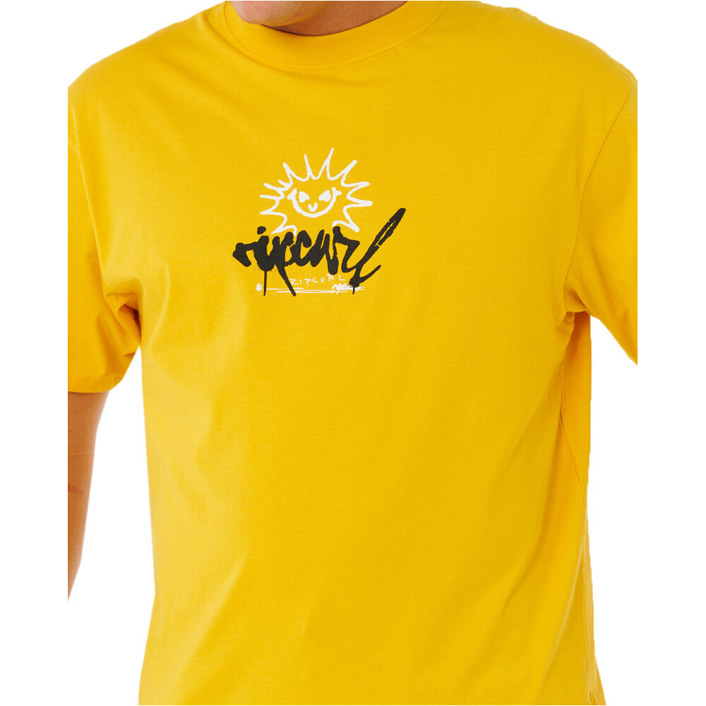 Rip Curl camiseta manga corta hombre INNER VISIONS ROTTEN SUN AMARILLO vista detalle