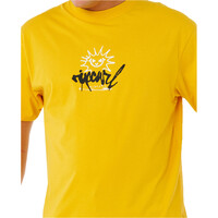Rip Curl camiseta manga corta hombre INNER VISIONS ROTTEN SUN AMARILLO vista detalle