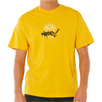 Rip Curl camiseta manga corta hombre INNER VISIONS ROTTEN SUN AMARILLO vista frontal