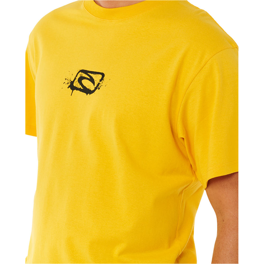 Rip Curl camiseta manga corta hombre MEDINA INNER VISION SPRAY AMARILLO vista detalle