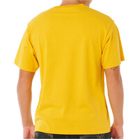 Rip Curl camiseta manga corta hombre MEDINA INNER VISION SPRAY AMARILLO vista trasera