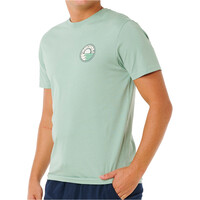 Rip Curl camiseta manga corta hombre PACIFIC RINSE STACKED VERDE vista detalle