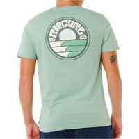 Rip Curl camiseta manga corta hombre PACIFIC RINSE STACKED VERDE vista trasera