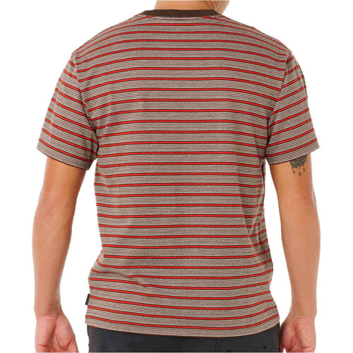 Rip Curl camiseta manga corta hombre SEARCH STRIPE MARRON