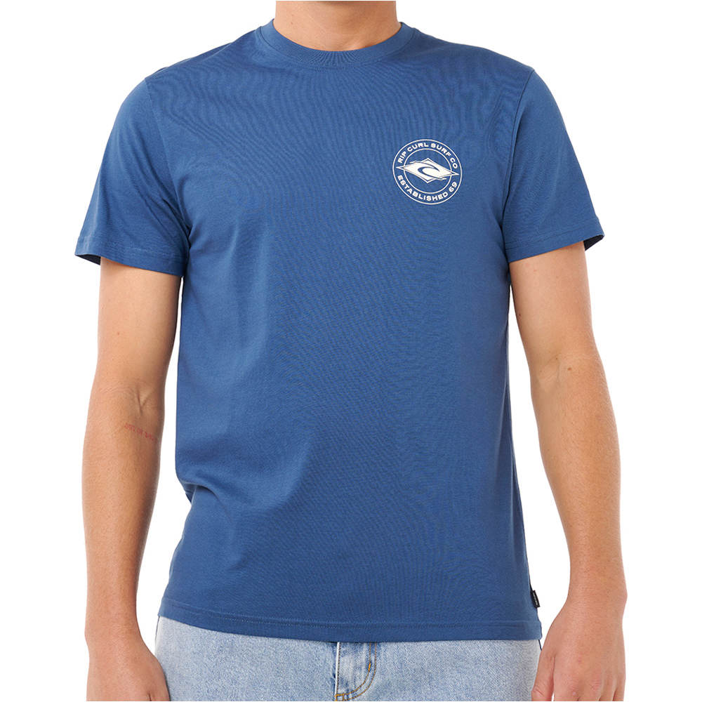 Rip Curl camiseta manga corta hombre STAPLE AZUL vista detalle