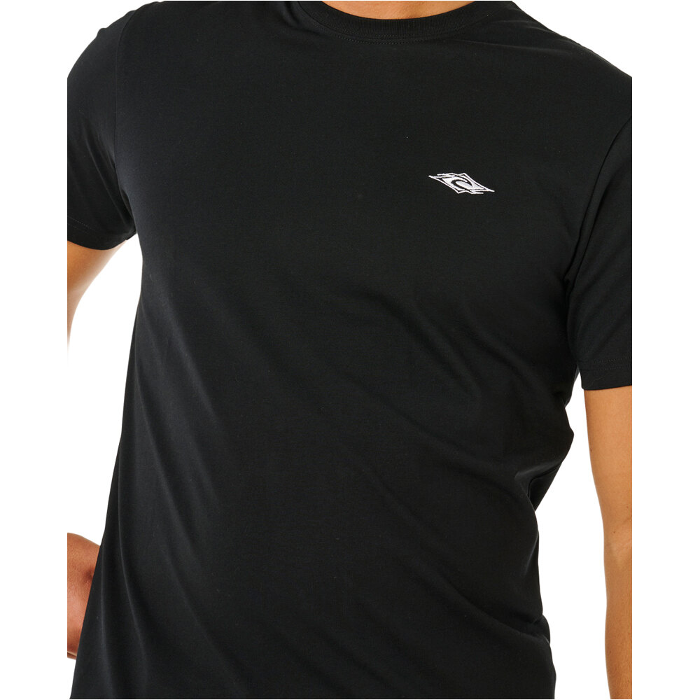Rip Curl camiseta manga corta hombre STREAMLINE EMBROID NEGRO vista detalle
