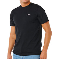 Rip Curl camiseta manga corta hombre STREAMLINE EMBROID NEGRO vista trasera