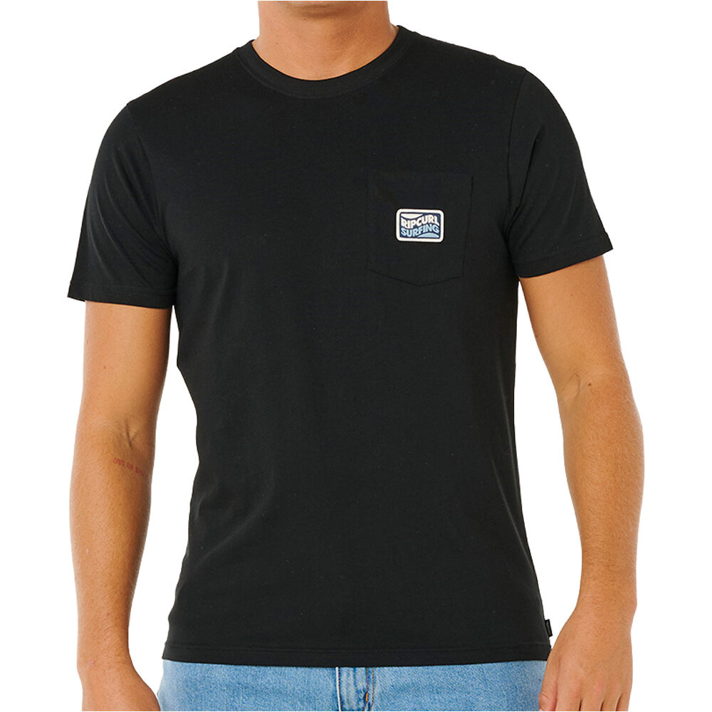 Rip Curl camiseta manga corta hombre STREAMLINE NEGRO vista frontal