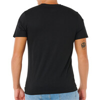 Rip Curl camiseta manga corta hombre STREAMLINE NEGRO vista trasera