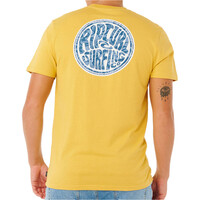 Rip Curl camiseta manga corta hombre STREAMLINE PASS NARANJA vista trasera