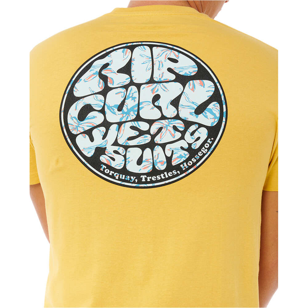 Rip Curl camiseta manga corta hombre WETTIE PASSAGE ICON AMARILLO 03
