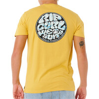 Rip Curl camiseta manga corta hombre WETTIE PASSAGE ICON AMARILLO vista trasera